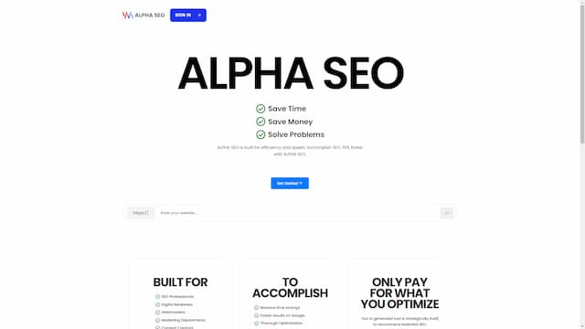 ALPHA SEO Homepage